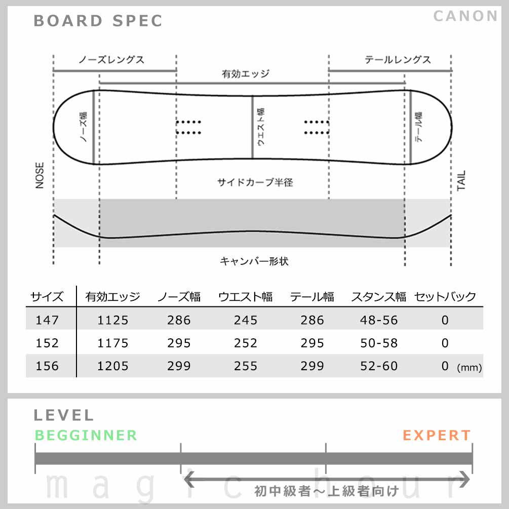 スノーボード 板 メンズ 2点セット ACC エーシーシー CANON グラトリ 2025 スノボ ブランド キャンバー ボード ビンディング ジブ パーク お洒落 かっこいい ACC-SB-25CANON-ST2-147 ACC(エーシーシー) 4