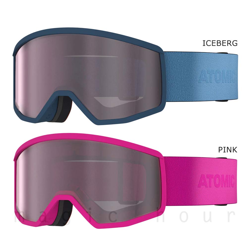 スキーゴーグル 子供 スノー ゴーグル ブランド ジュニア こども スノボー くもり止め ダブルレンズ UVカット ヘルメット対応 ボーイズ ガールズ ブルー ピンク ATM-GGL-26FORJR-XS-ICEBERG ATOMIC(アトミック) 4