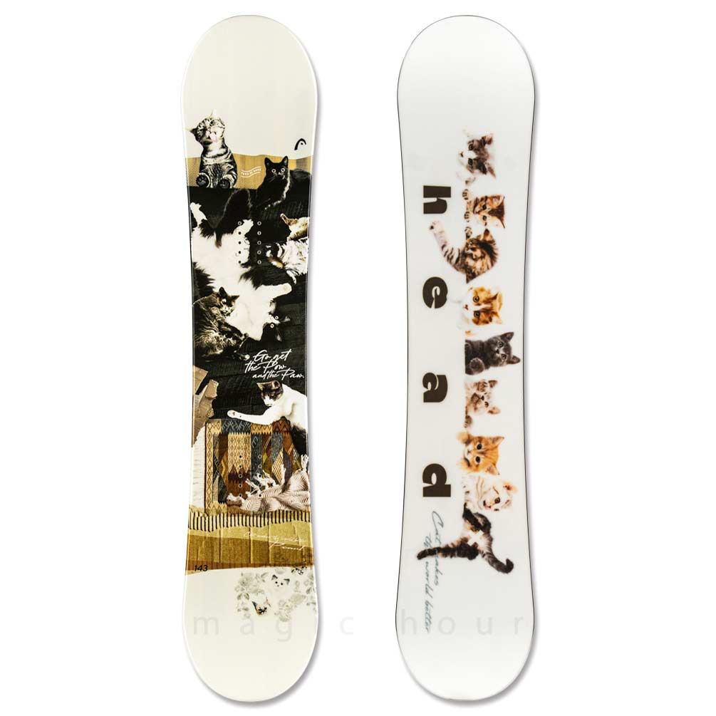 スノーボード 板 レディース 2点 セット HEAD ヘッド PEARL 2025モデル FLOW フロー バイン スノボー 初心者 フラット ロッカー ボード ブランド ガールズ 白 猫 BP-HDSB-26PERL-ND2-139 HEAD(ヘッド) 1