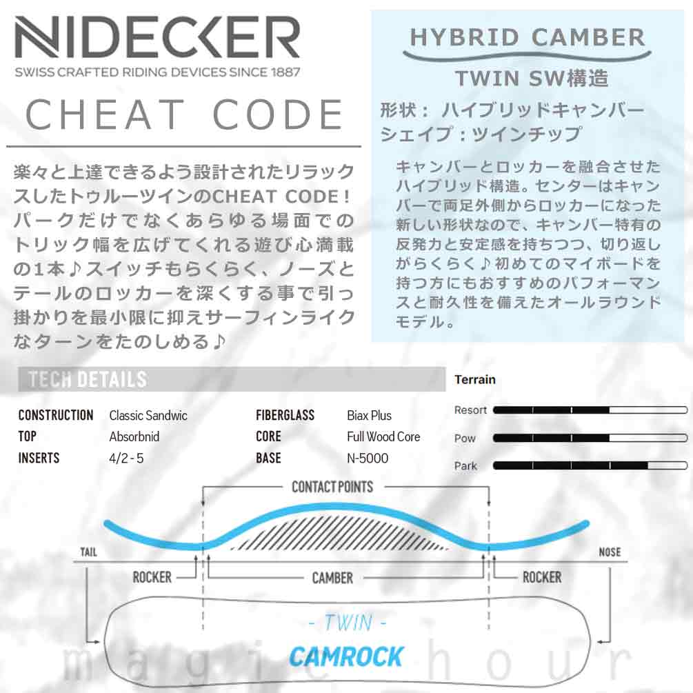 スノーボード 板 メンズ 2点 セット NIDECKER ナイデッカー CHEAT CODE 2026 FLOW ブランド ビンディング スノボー 初心者 ハイブリッド キャンバー ボード 黒 BP-NDSB-26CHT-ST2-149 NIDECKER(ナイデッカー) 3