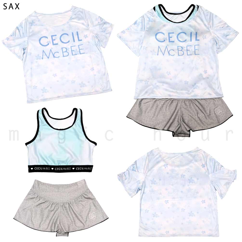 ガールズ 水着 女の子 タンキニ セパレート スイムウェア 3点 セット セシルマクビー T付き 子供 ジュニア ブランド お洒落 140 150 160 cm 白 黒 ブルー ピンク CM-25GIRLSW-375454-PURPLE-140 CECIL McBEE(セシルマクビー) 4