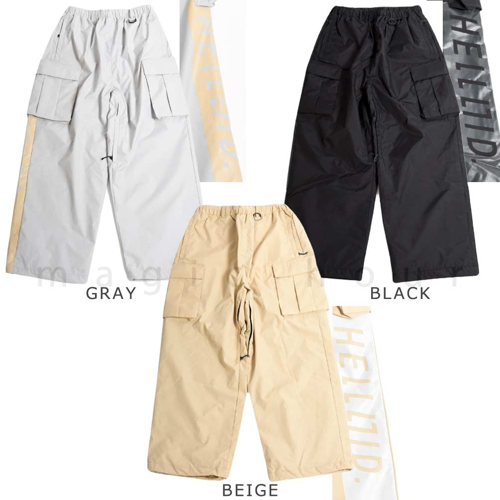 スノーボード ウエア パンツ ボード ウェア 下 スノボー 撥水 防水 透湿 ウェア ワイド カーゴ メンズ レディース ブランド 白 黒 ベージュ HELLOID ヘルロイド DD-23HEL-DOD-03-PT-BEIGE-L HELLOID 5