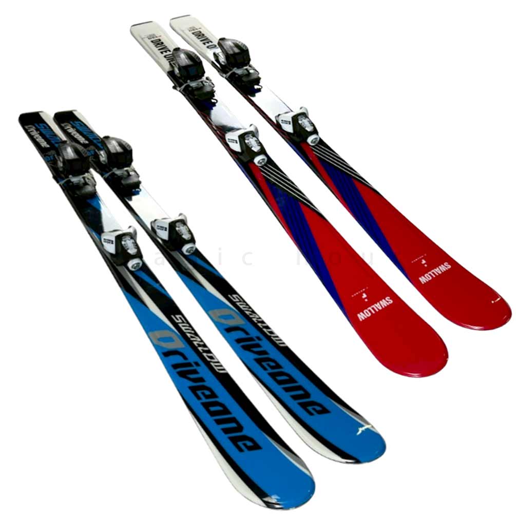 スキー 板 ジュニア キッズ ビンディング付き 型落ち SWALLOW SKI 子供 こども 旧モデル DRIVE ONE Jr 120cm 130cm 140cm ブルー レッド ボーイズ ガールズ DD-SWSKI-DRVEON-JR-BLUE-120 SWALLOW 2