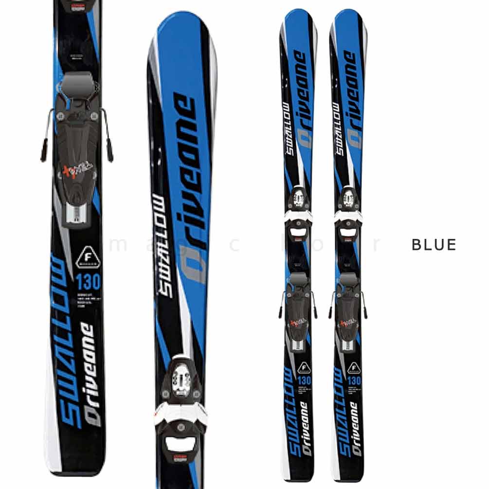 スキー 板 ジュニア キッズ ビンディング付き 型落ち SWALLOW SKI 子供 こども 旧モデル DRIVE ONE Jr 120cm 130cm 140cm ブルー レッド ボーイズ ガールズ DD-SWSKI-DRVEON-JR-BLUE-120 SWALLOW 4