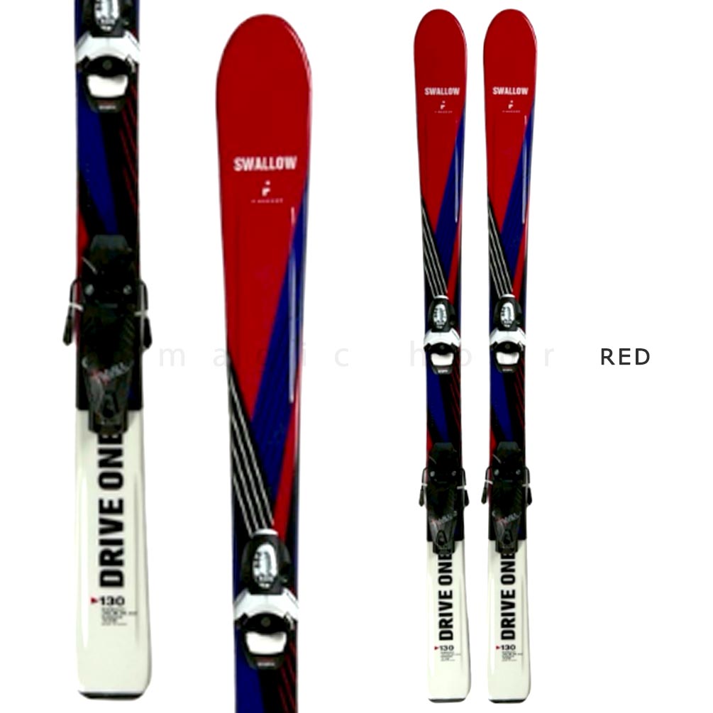 スキー 板 ジュニア キッズ ビンディング付き 型落ち SWALLOW SKI 子供 こども 旧モデル DRIVE ONE Jr 120cm 130cm 140cm ブルー レッド ボーイズ ガールズ DD-SWSKI-DRVEON-JR-BLUE-120 SWALLOW 5