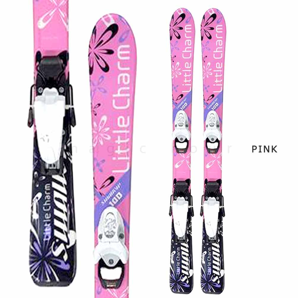 スキー 板 ジュニア キッズ ビンディング付き 型落ち SWALLOW SKI 子供 こども 旧モデル LITTLE CHARM Jr 120cm 130cm 140cm 青 ピンク 黒 ボーイズ ガールズ DD-SWSKI-LTCHAM-JR-CHA-120 SWALLOW 4