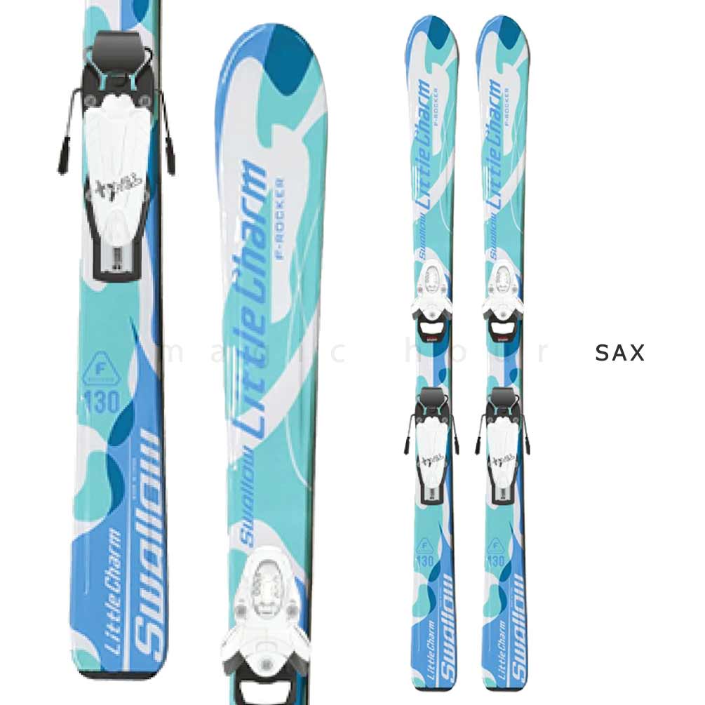 スキー 板 ジュニア キッズ ビンディング付き 型落ち SWALLOW SKI 子供 こども 旧モデル LITTLE CHARM Jr 120cm 130cm 140cm 青 ピンク 黒 ボーイズ ガールズ DD-SWSKI-LTCHAM-JR-CHA-120 SWALLOW 5