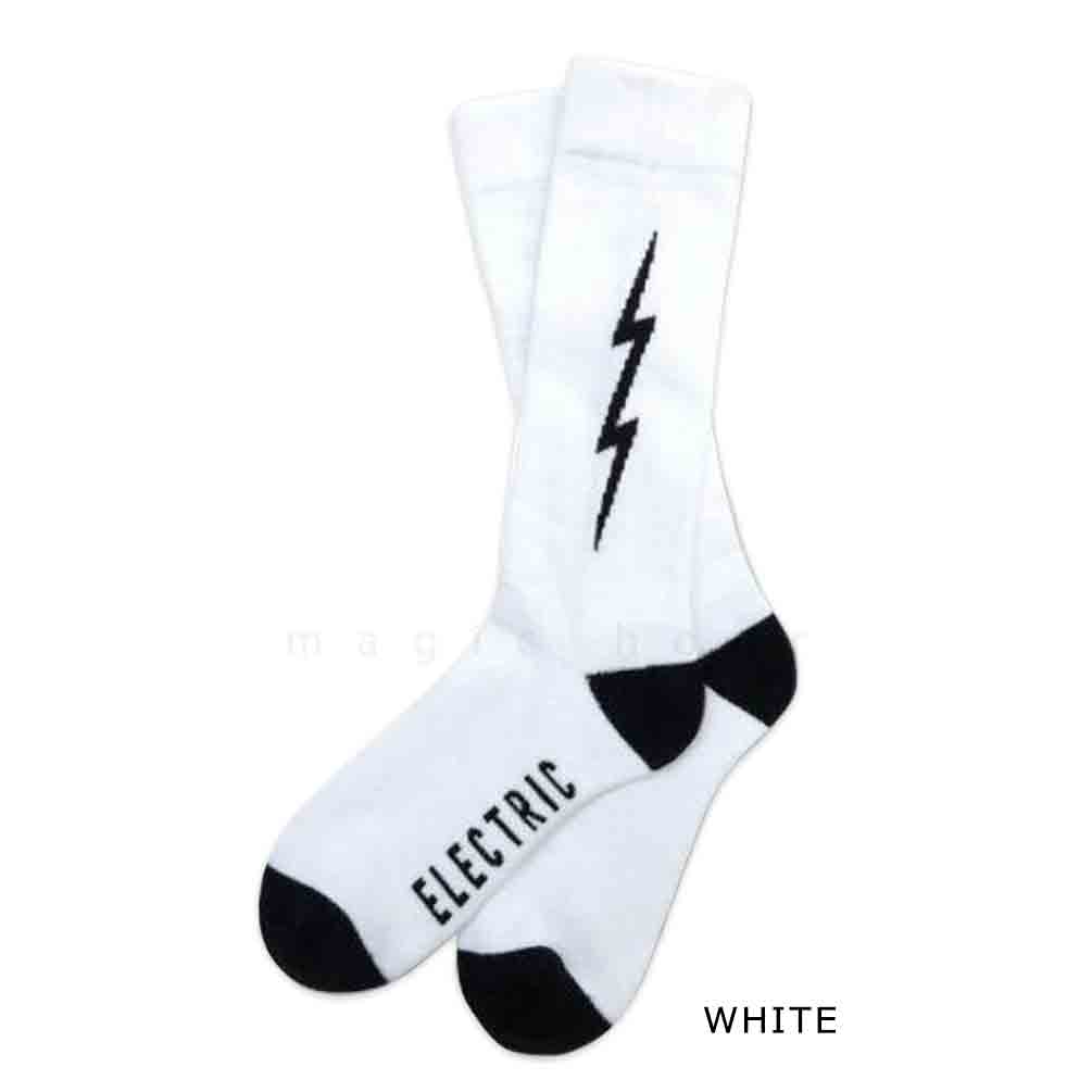 スキー スノーボード ソックス 靴下 メンズ ブランド スポーツソックス ELECTRIC エレクトリック Volt Socks 保温 防寒 サポート クッション パイル 黒 白 E23A11-BLACK-F ELECTRIC(エレクトリック) 2