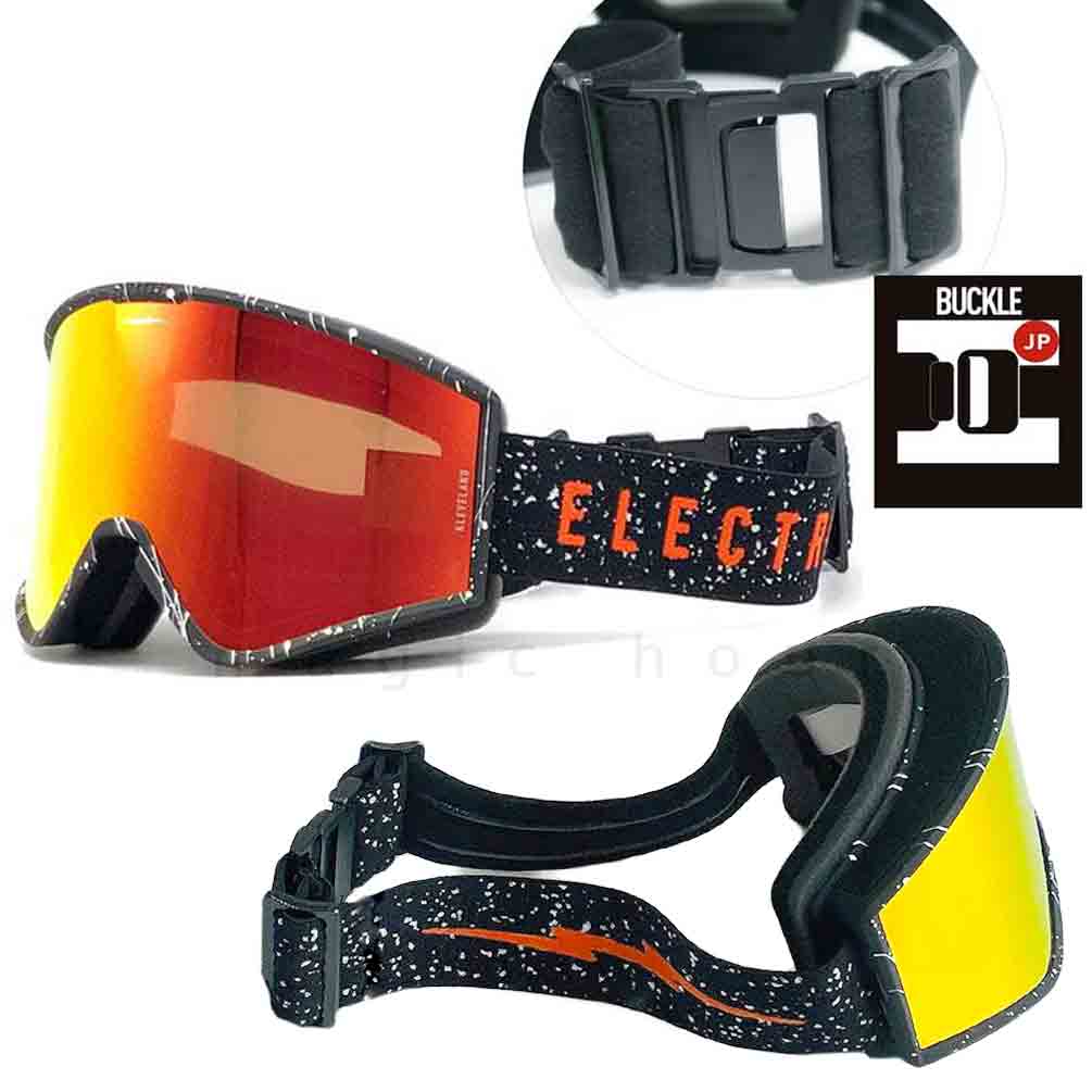スノーボード スノボー ブランド ゴーグル エレクトリック ELECTRIC KLEVELAND メンズ レディース スキー スノーゴーグル ミラー くもり止め 眼鏡対応 黒 レッド EG7522101-FRCH ELECTRIC(エレクトリック) 1