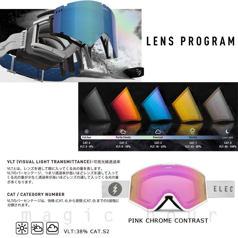 スノーボード スノボー ブランド ゴーグル 型落ち エレクトリック ELECTRIC EK1 メンズ レディース スキー スノーゴーグル ミラー くもり止め 眼鏡対応 平面 白 EG7524522-PICH ELECTRIC(エレクトリック) 2