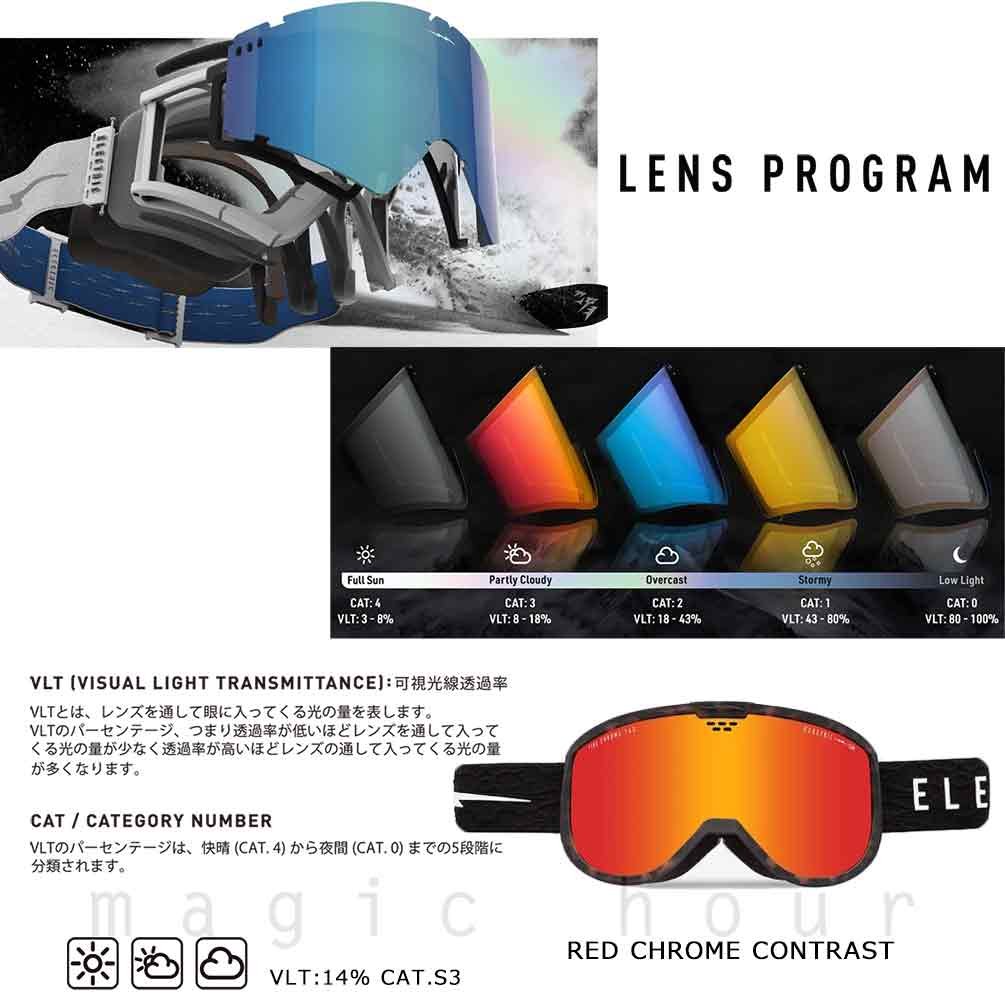 スノーボード スノボー ブランド ゴーグル 型落ち エレクトリック ELECTRIC CAM メンズ レディース スキー スノーゴーグル ミラー くもり止め 眼鏡対応 ブラック EG8523102-RDCH ELECTRIC(エレクトリック) 2