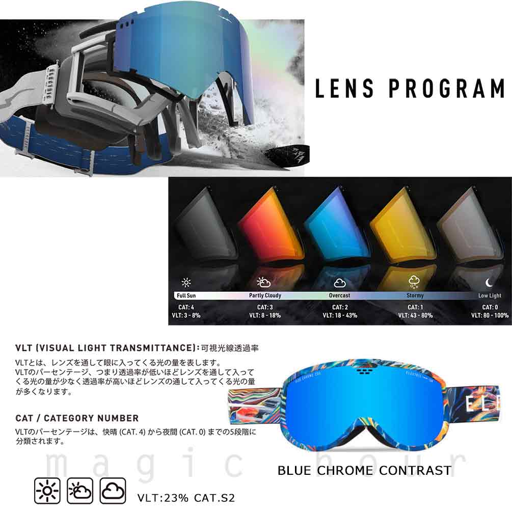 スノーボード スノボー ブランド ゴーグル 型落ち エレクトリック ELECTRIC CAM メンズ レディース スキー スノーゴーグル ミラー くもり止め 眼鏡対応 ブルー EG8523118-BLUC ELECTRIC(エレクトリック) 2