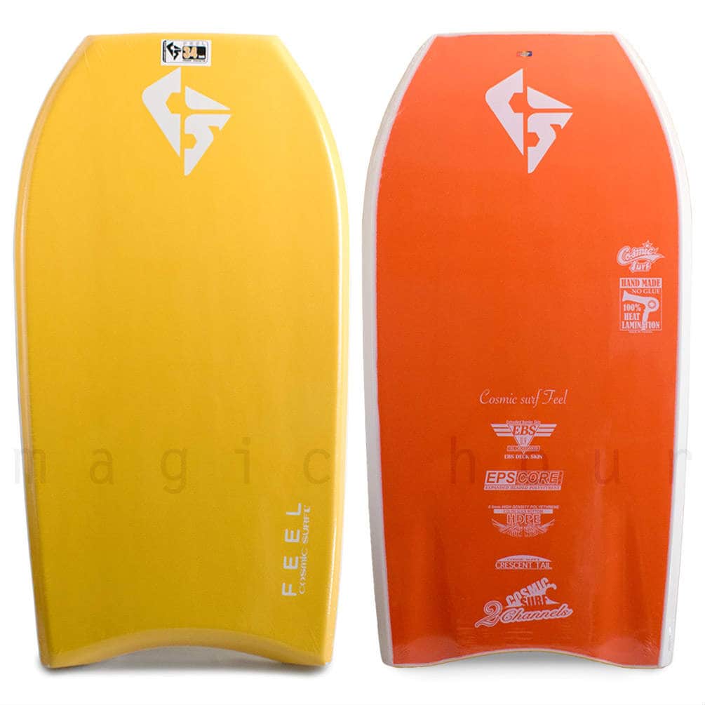 子供用 ボディボード 3点 セット キッズ ジュニア ボディーボード 34インチ ニットケース リーシュコード COSMIC SURF コスミックサーフ FEEL-JRSET3-YEL FEEL-JRSET3-YEL COSMIC SURF(コスミックサーフ) 1