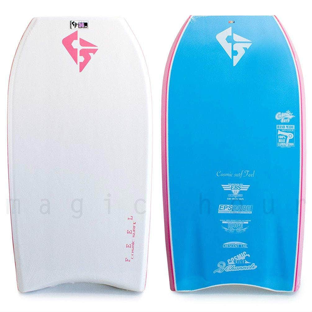 レディース ボディボード 3点 セット 36インチ 38インチ COSMIC SURF コスミックサーフ ボディーボード ニットケース リーシュコード 初心者にもおすすめ WHT FEEL-WSET3-WHT FEEL-WSET3-WHT-36 COSMIC SURF(コスミックサーフ) 1