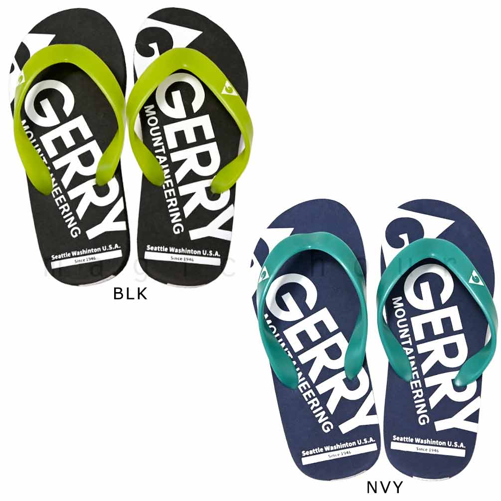 送料無料 子供 ビーチサンダル サンダル キッズ ジュニア GERRY 定番 お洒落 かっこいい ブランド ビーサン 男の子 女の子 プール 水泳 ネイビー ブラック U-GR-232501-MRSNDAL-BLK-24 GERRY(ジェリー) 3