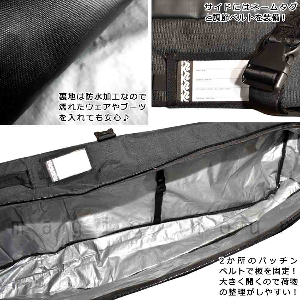 スノーボード ボードケース スノボ ブランド K2 オールインワン バッグ メンズ レディース ローラー バック 165 175cm 板 ウェア ブーツ 収納 キャリーケース 黒 K2-RLBG-B201200301-BLK-165 K2(ケーツー) 3