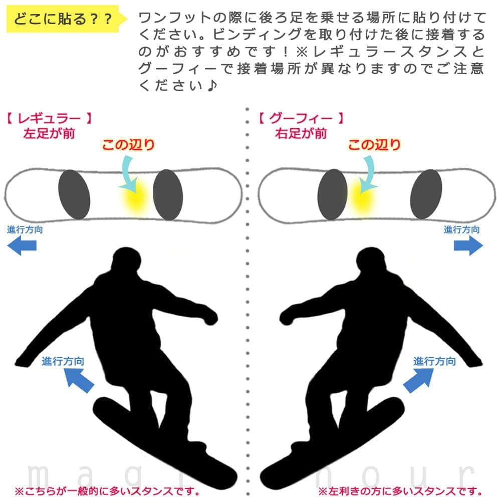 送料無料 スノーボード デッキパッド 滑り止め スノボ 板 デッキパット クリア 透明 ステッカー 大判 シンプル かわいい アクセサリー O-BAN クロス U-MH-SB20-988-CROSS-CLR  3