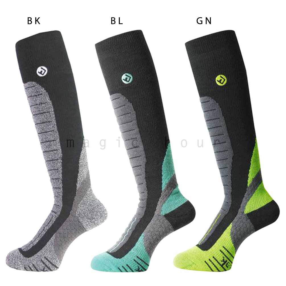 スキー スノーボード ソックス 靴下 メンズ レディース 高機能 三段階 着圧 スポーツソックス 吸汗 速乾 保温 防寒 保温 衝撃緩和 north peak ノースピーク 黒 MMP-750-SOX-BK-23-25 north peak(ノースピーク) 3