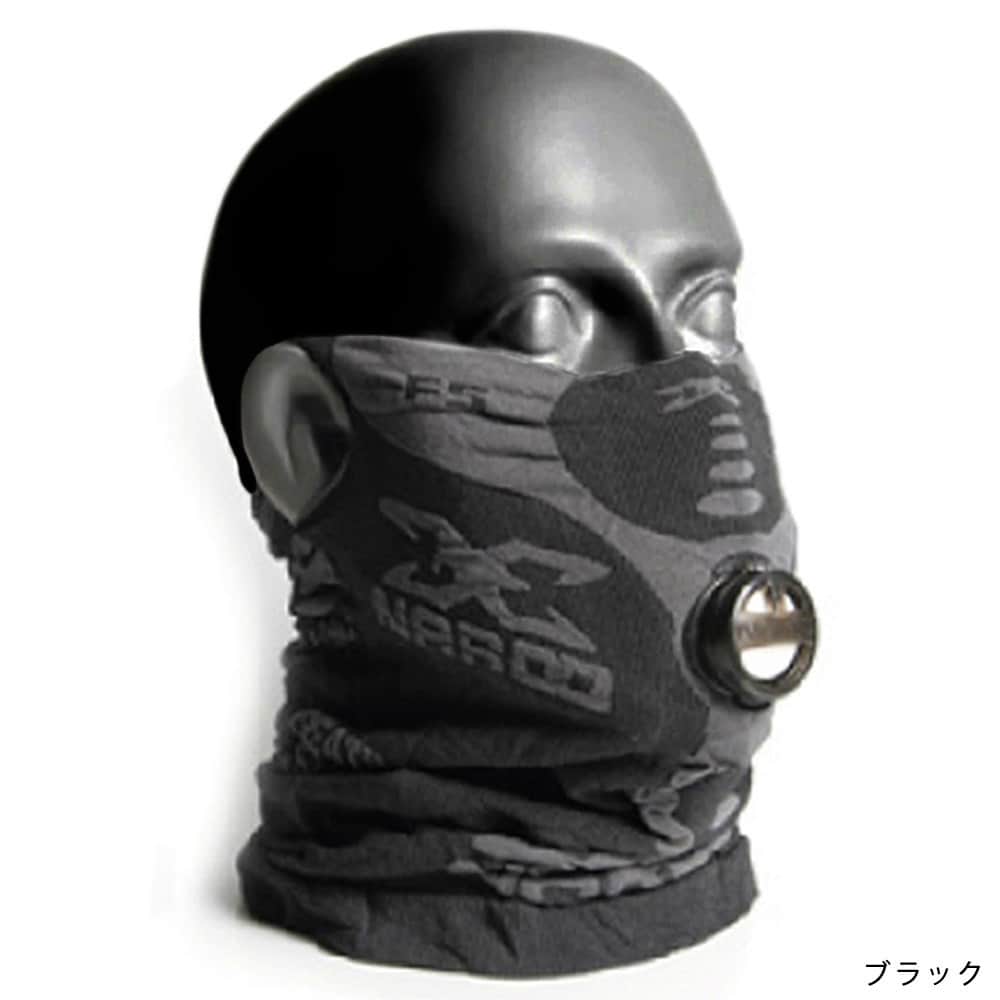 フェイスマスク メンズ レディース 高性能フィルター付きマスク ネックウォーマー NAROO MASK ナルーマスク UV PM2.5対策 バイク スノボ サバゲー 花粉症 NAR-F5 NAR-F5-BLK NAROO MASK(ナルーマスク) 3