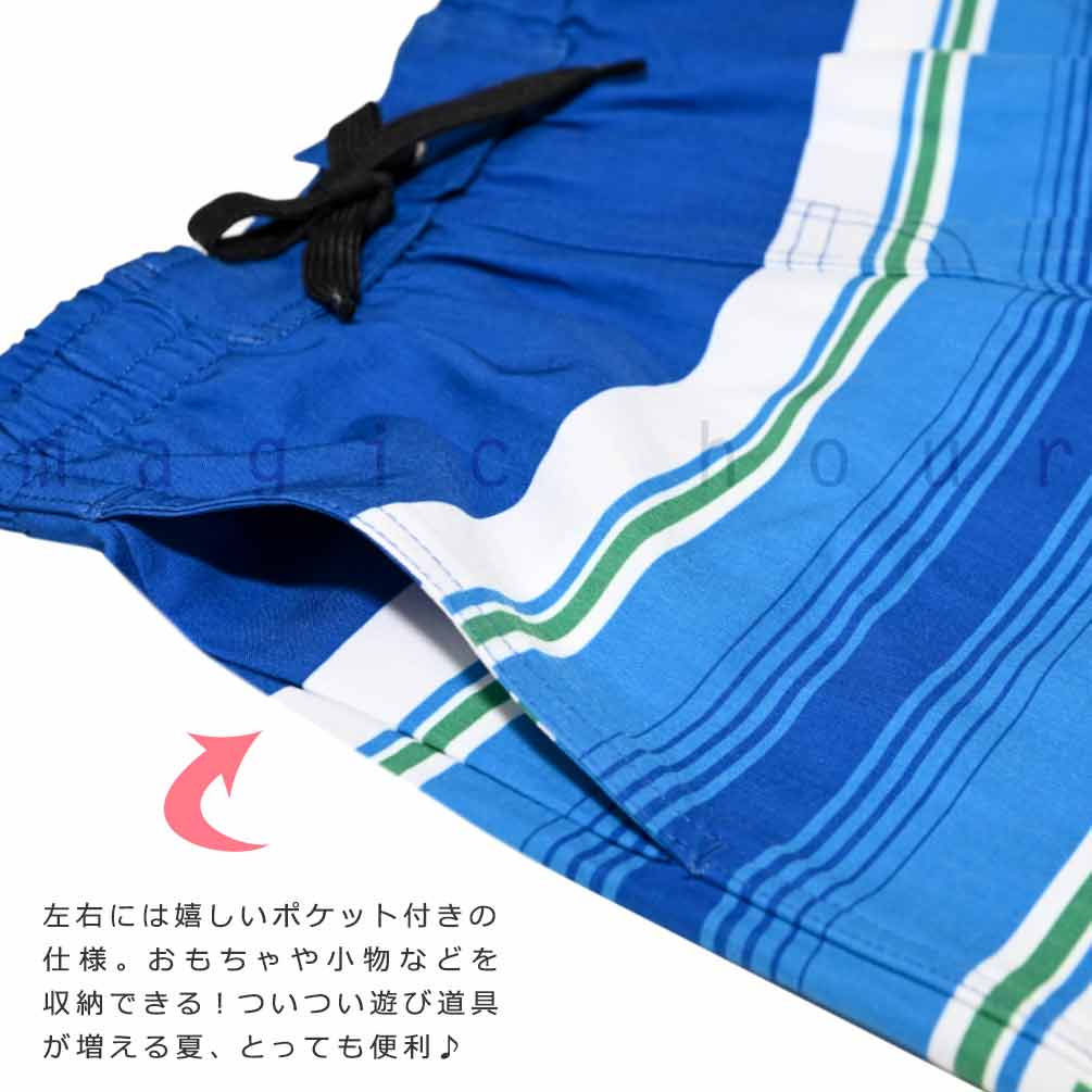送料無料 水着 男の子 海パン 子供 サーフパンツ スイムウェア キッズ ジュニア ブランド 子ども スイムパンツ スイムウエア 男子 青 紺 黒 110 120 130cm U-PLM-MRBOYSW-712603-BLU-110 アーノルドパーマー 3