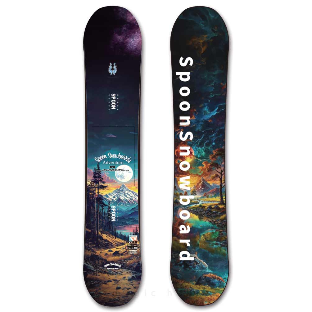 スノーボード 板 メンズ 2点 セット グラトリ スノボー ビンディング SPOON スプーン ADVENTURE ハイブリッド キャンバー ボード お洒落 ブランド 初心者 黒 SPB-26ADVNTR-61ST2-147 SPOON(スプーン) 1