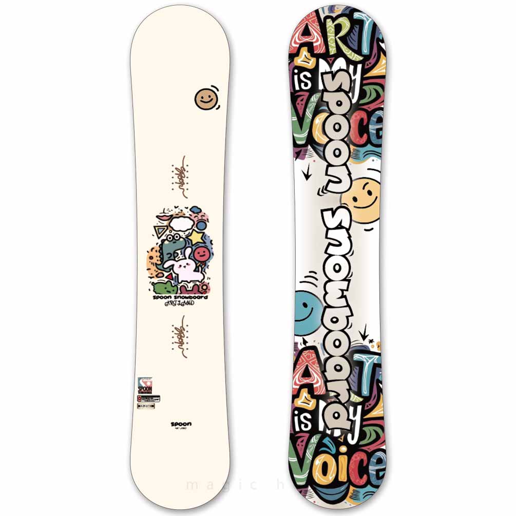 スノーボード 板 レディース 2点 セット スノボー ビンディング SPOON スプーン ARTLAND ブランド 初心者 簡単 イージー キャンバー ボード お洒落 グラトリ SPB-26ARTLAND-ST2-135 SPOON(スプーン) 1