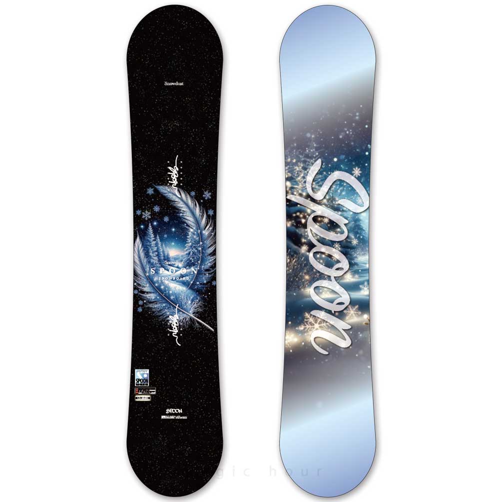 スノーボード 板 レディース 単品 SPOON スプーン SNOWDUST ブランド スノボー イージー キャンバー ボード 初心者でも簡単 お洒落 グラトリ ブラック ブルー SPB-26SNOWDUST-135 SPOON(スプーン) 4