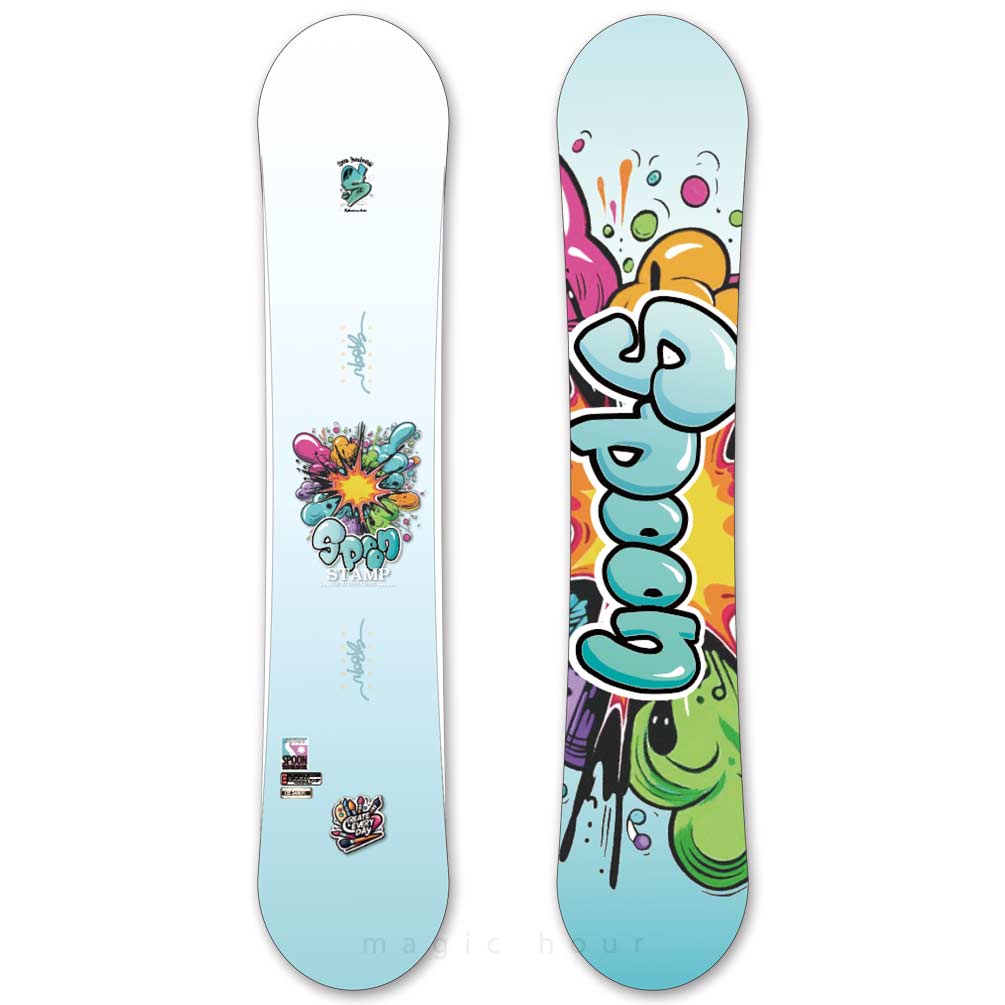 スノーボード 板 レディース 2点 セット グラトリ スノボー ビンディング SPOON スプーン STAMP ハイブリッド キャンバー ボード お洒落 ブランド 初心者 ブルー SPB-26STAMP-ST2-139 SPOON(スプーン) 1