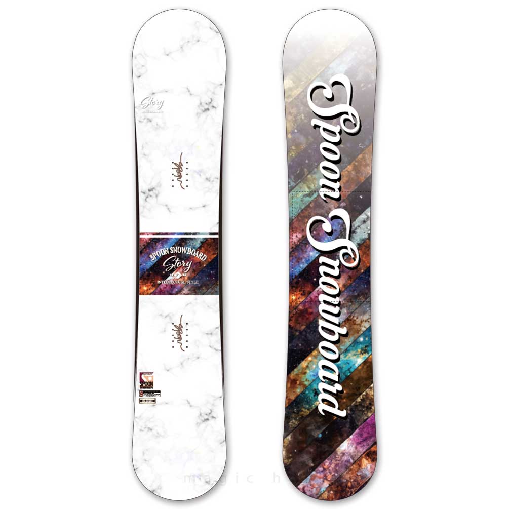 スノーボード 板 レディース 単品 SPOON スプーン グラトリ STORY ハイブリッド キャンバー ボード 柔らかい お洒落 ブランド スノボー 初心者 ホワイト SPB-26STORY-139 SPOON(スプーン) 4