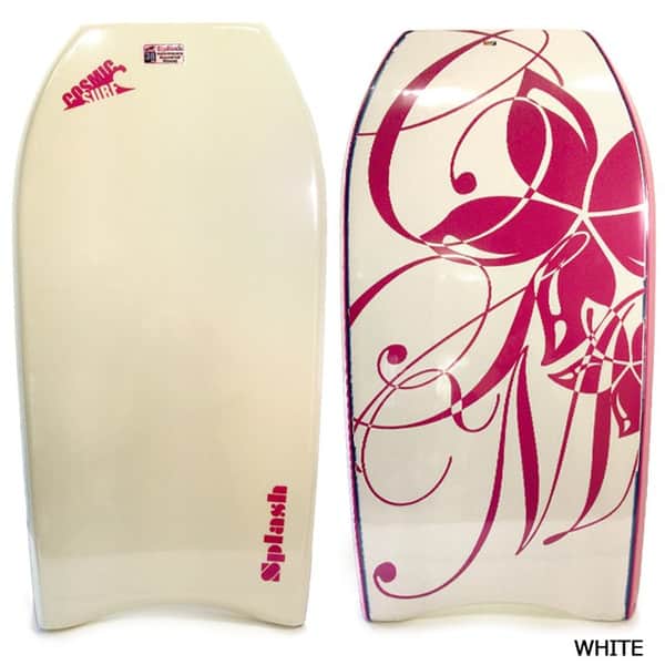 レディース ボディボード 5点 セット 36  38インチ COSMIC SURF コスミックサーフ ボディーボード ニットケース リーシュ フィン ソックス SPLASH-WSET5-WHT SPLASH-WSET5-WHT-36 COSMIC SURF(コスミックサーフ) 2