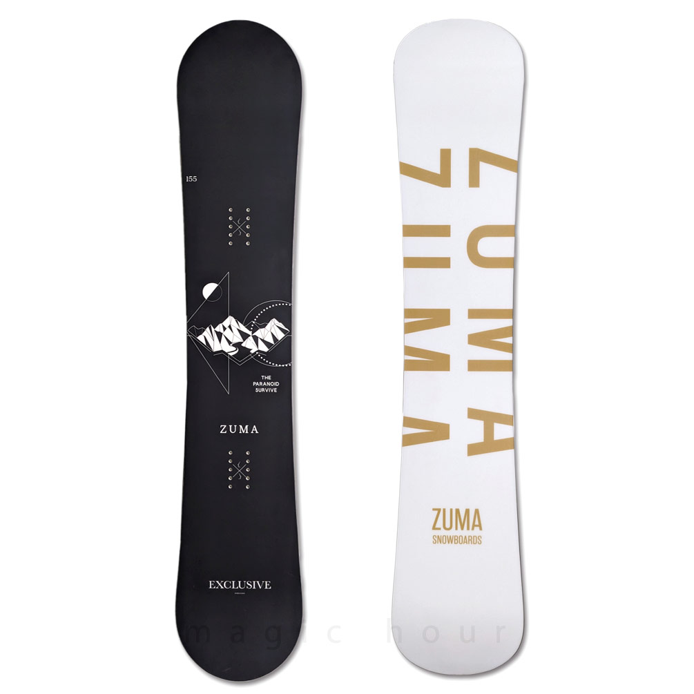 スノーボード 板 メンズ 単品 ZUMA ツマ EXCLUSIVE スノボー 初心者 簡単 ハイブリッド キャンバー ボード 旧モデル 23-24 2024 グラトリ お洒落 ブランド 黒 ST-ZMSB-24EXCLSVE-147 ZUMA(ツマ) 5