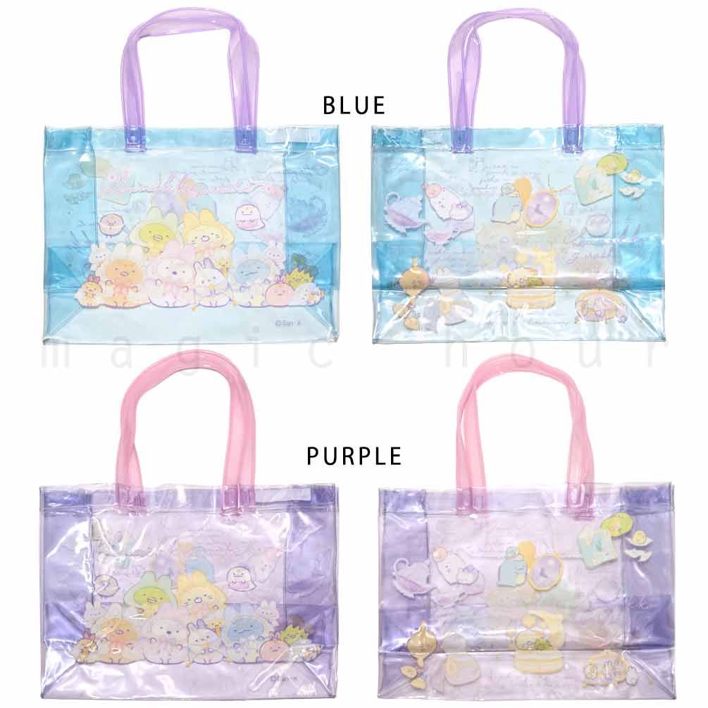 送料無料 プールバッグ 女の子 キッズ ジュニア 子供 ショルダー ブランド スイムバッグ ビーチバッグ 水泳 トート ビニールバッグすみっコぐらし サンリオ U-SUMIKKO-225832-BAG-BLUE-F すみっコぐらし 4
