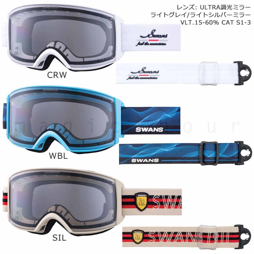 スキーゴーグル メンズ レディース スノー ゴーグル 眼鏡対応 調光 くもり止め ダブルレンズ UVカット 撥水 レンズ SWANS スワンズ RACAN スノボー ヘルメット SWANS-RA-MDH-CU-LG-CRW SWANS(スワンズ) 5