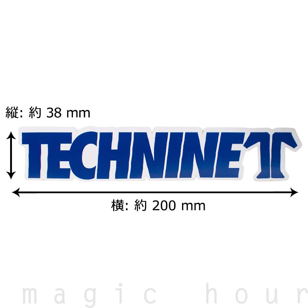 Magic Hour マジック アワー オンラインストア 送料無料 Technine テックナイン ステッカー ブランドおしゃれ かっこいい Technine ロゴ T9 Sticker Technine