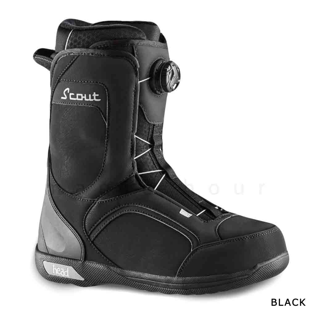 スノーボード ブーツ BOA メンズ HEAD ヘッド SCOUT LYT BOA COILER ダイヤル ダイアル式 22-23 2023モデル  大きいサイズ 24.5cm - 31.5cm 黒 ブラック お洒落
