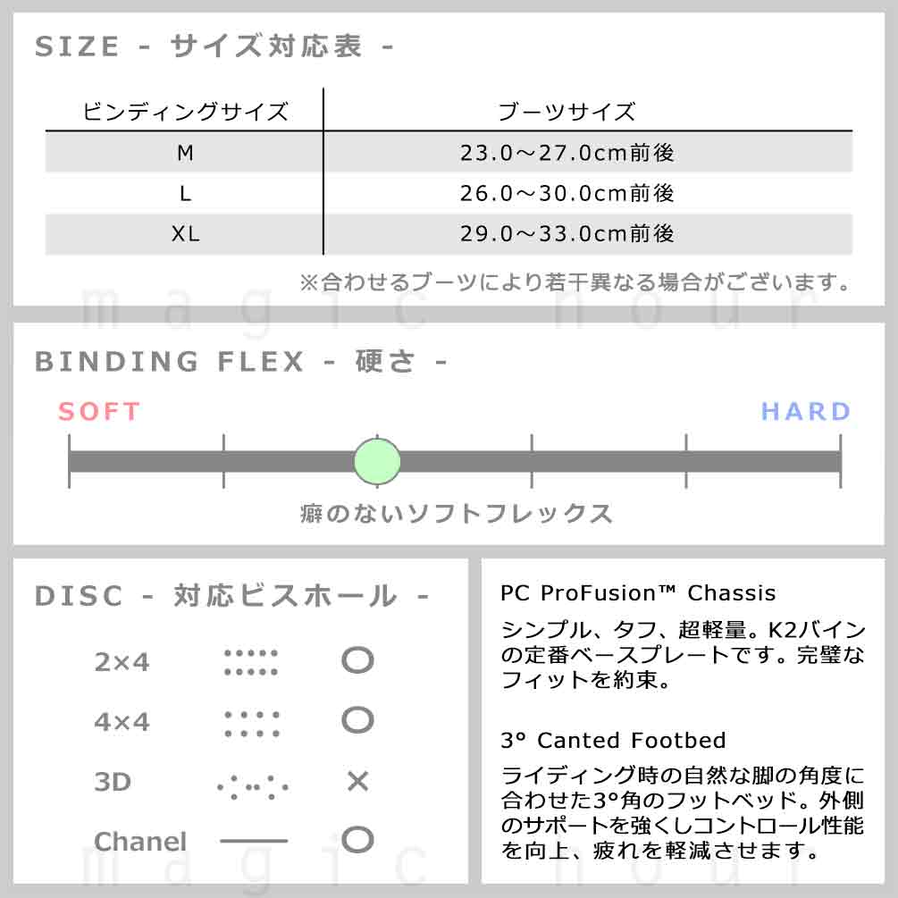 スノーボード ビンディング スノボー バインディング レディース K2 ケーツー CASSETTE ボード 金具 24-25 初心者 ソフトフレックス グラトリ 軽量 黒 白 グレー TR-K2BIN-25CAST-BLK-M K2(ケーツー) 2