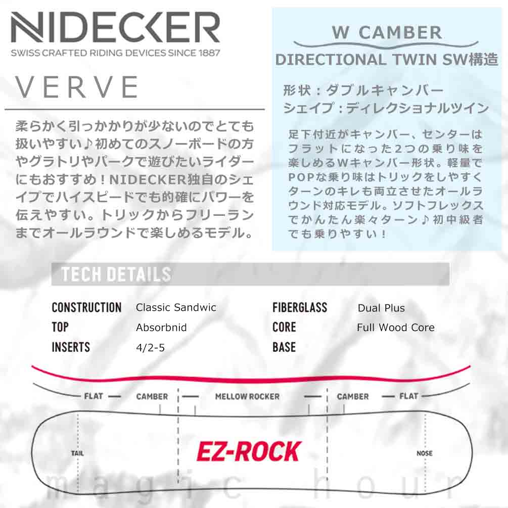 NIDECKER(ナイデッカー) スノーボード 板 メンズ レディース 単品