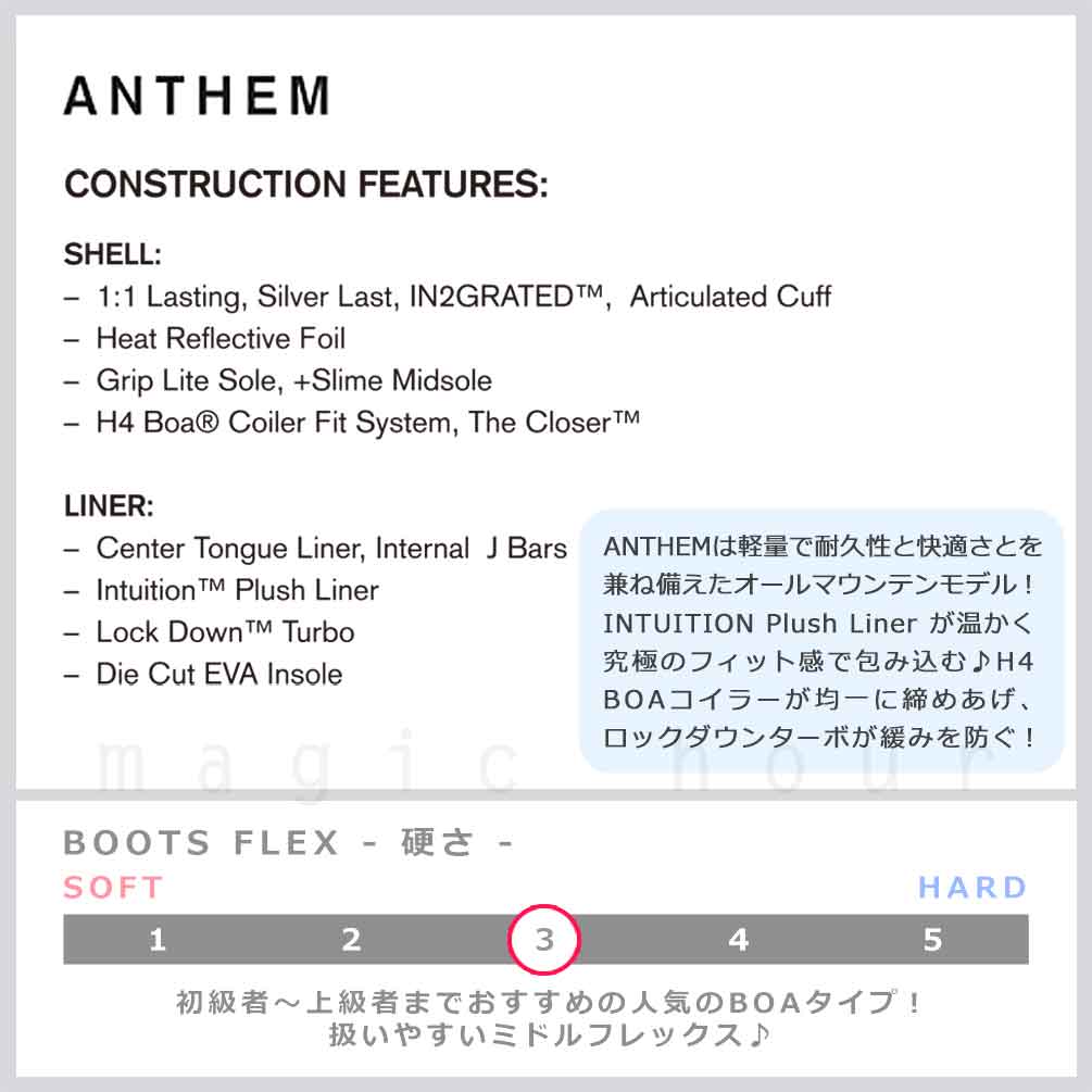 RIDE(ライド) スノーボード ブーツ BOA メンズ RIDE ライド ANTHEM