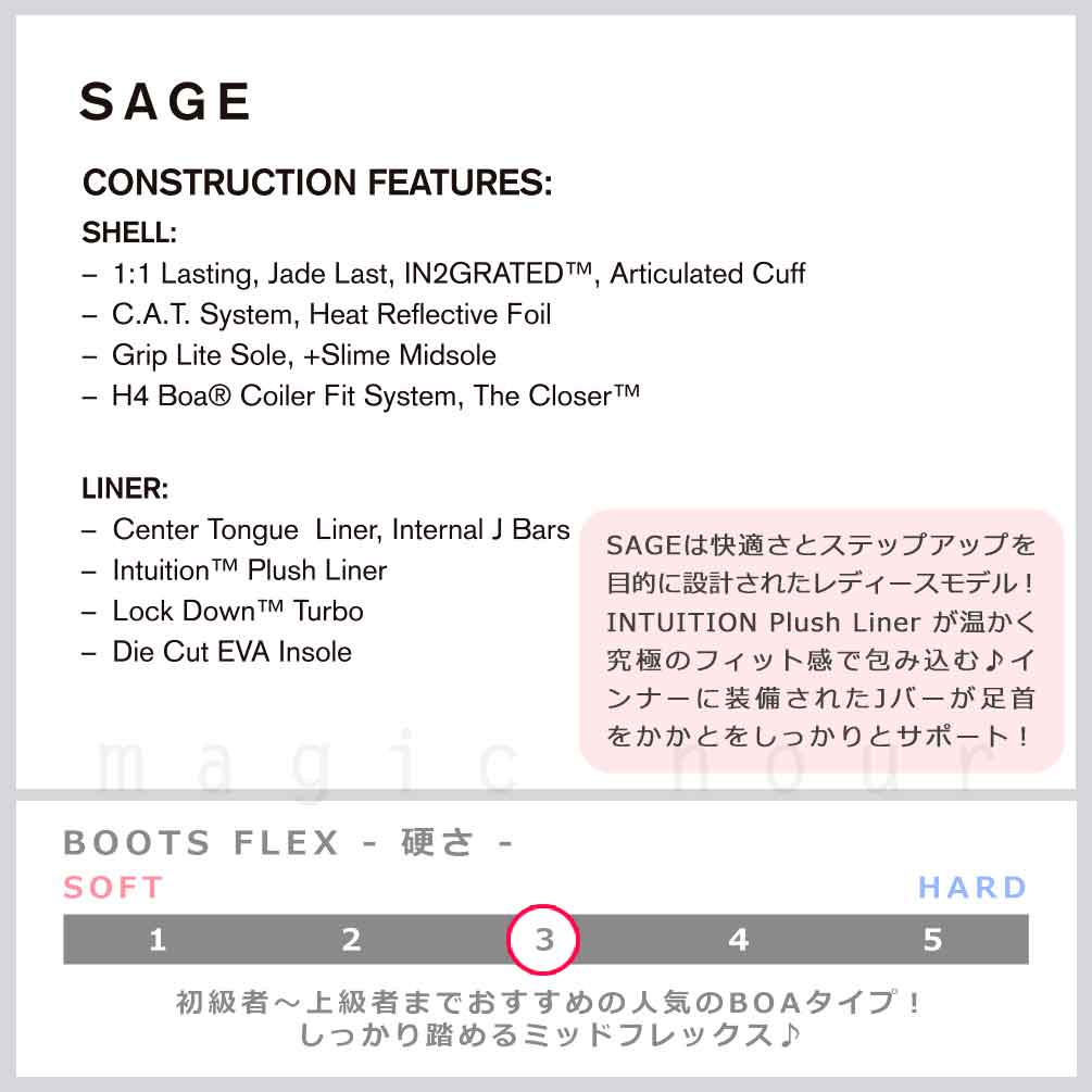 スノーボード ブーツ BOA レディース RIDE ライド SAGE ダイヤル ダイアル式 24-25 2025モデル ブランド 初心者 お洒落 大きいサイズ 23cm - 25.5cm ブラック 黒 TR-RDBOT-25SAGE-BLACK-23 RIDE(ライド) 1