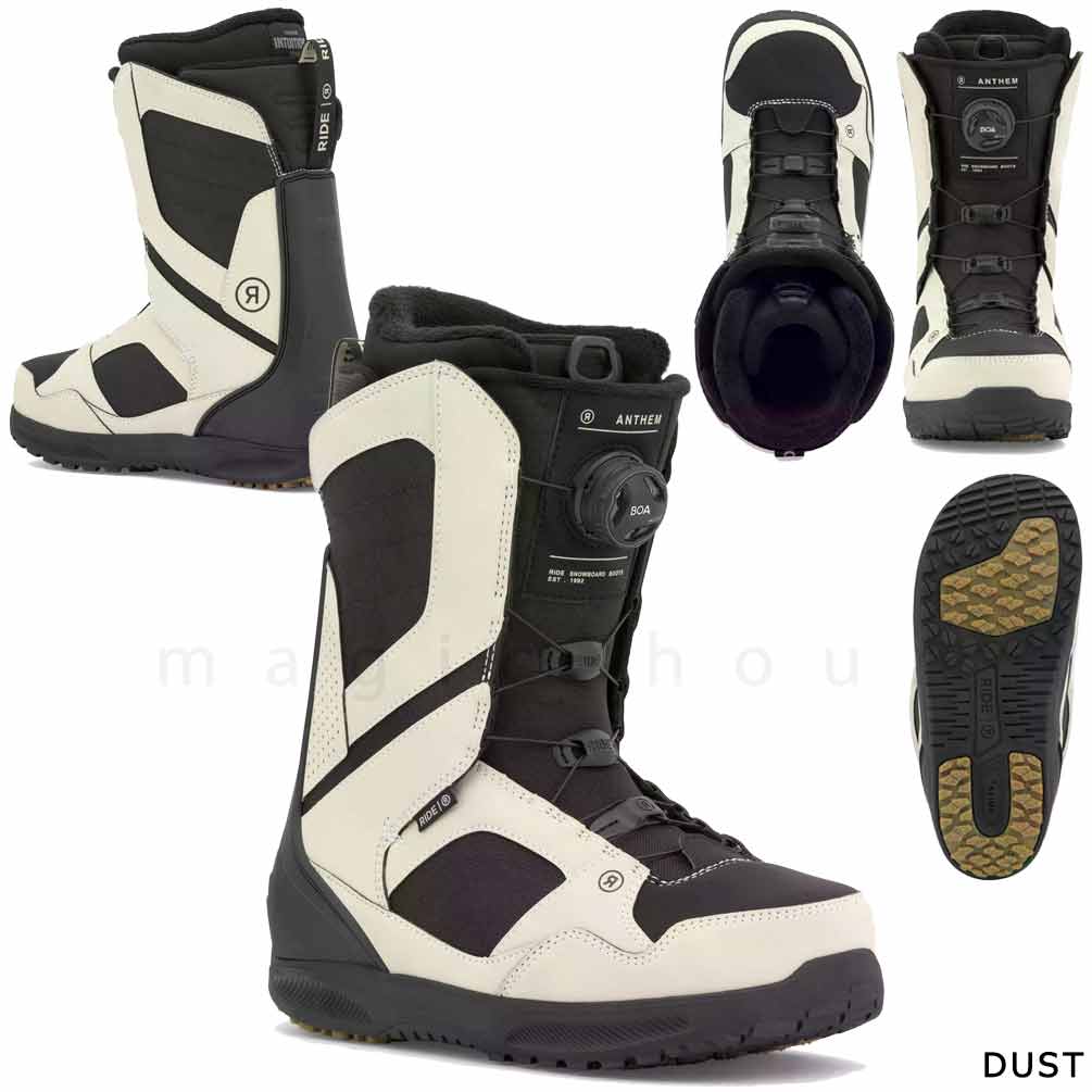 スノーボード ブーツ BOA メンズ RIDE ライド ANTHEM ダイヤル ダイアル式 25-26 2026モデル ミドルフレックス 大きいサイズ 25cm - 29.5cm 黒 白 茶色 お洒落 TR-RDBOT-26ANTHEM-BLACK-25 RIDE(ライド) 5