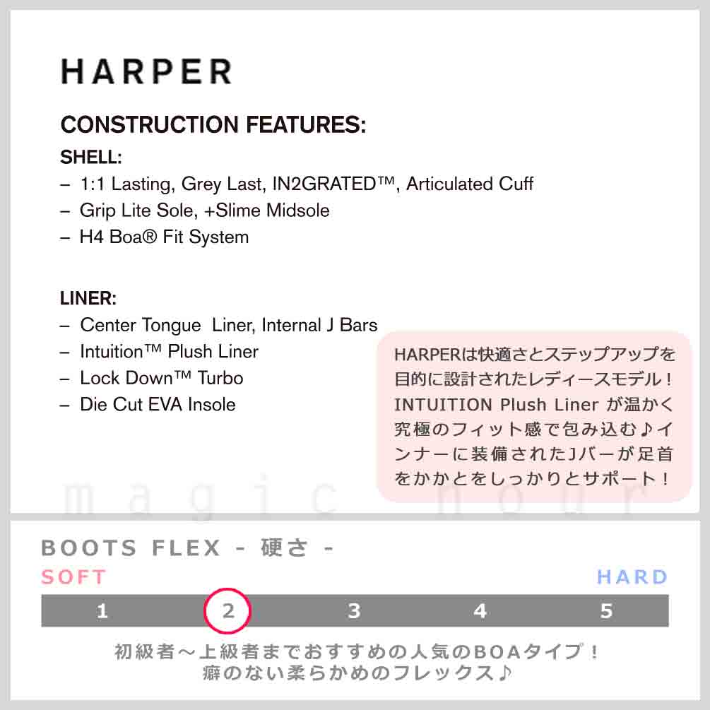 スノーボード ブーツ BOA レディース RIDE ライド HARPER ダイヤル ダイアル式 25-26 2026モデル ブランド 初心者 お洒落 大きいサイズ 22 - 28 cm 黒 ブラック TR-RDBOT-26HARPER-BLACK-22 RIDE(ライド) 1