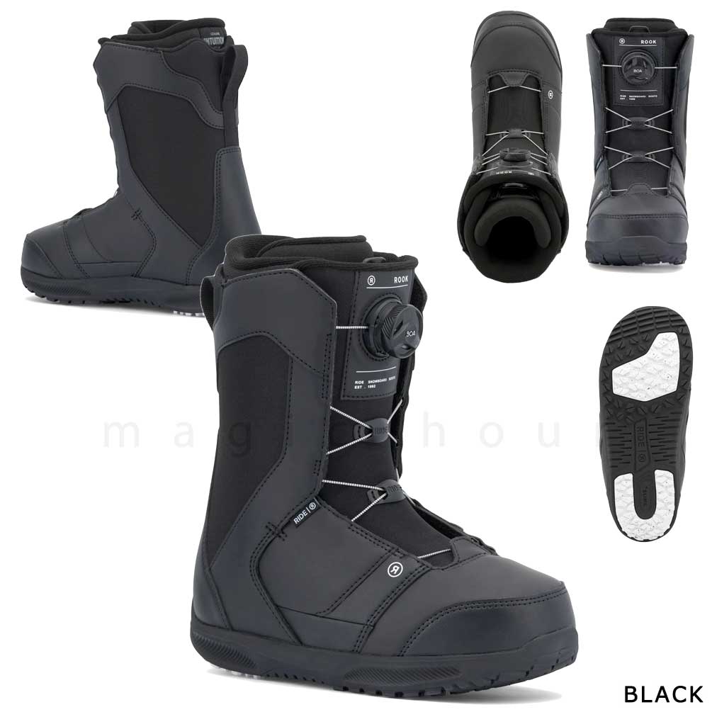 スノーボード ブーツ BOA メンズ RIDE ライド ROOK ダイヤル ダイアル式 25-26 2026モデル ミドルフレックス 大きいサイズ 25cm - 30cm 黒 ブラック お洒落 TR-RDBOT-26ROOK-BLACK-25 RIDE(ライド) 3