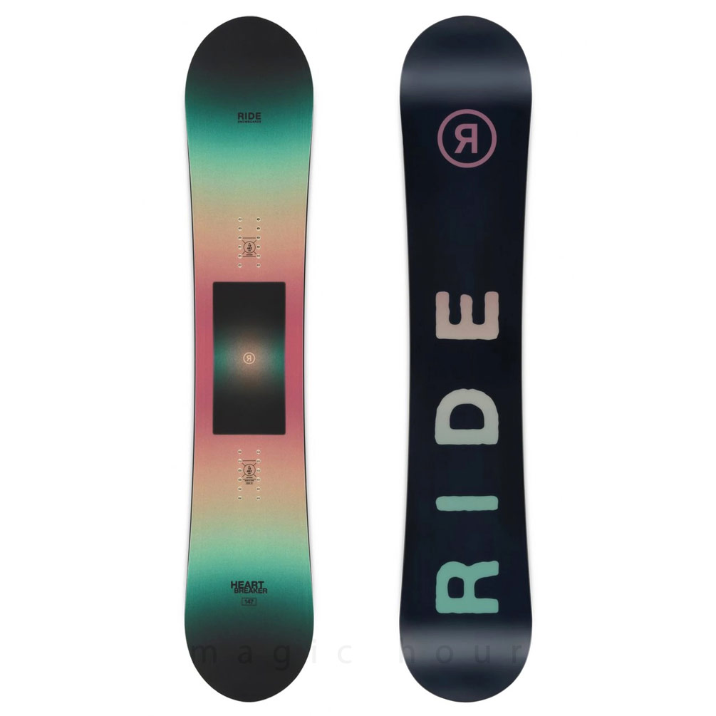 スノーボード 板 レディース 単品 ライド RIDE グラトリ 2026 HEART BREAKER オールラウンド ハイブリッド キャンバー ボード パーク お洒落 かっこいい 黒 TR-RDSB-26HBREAKER-139 RIDE(ライド) 5