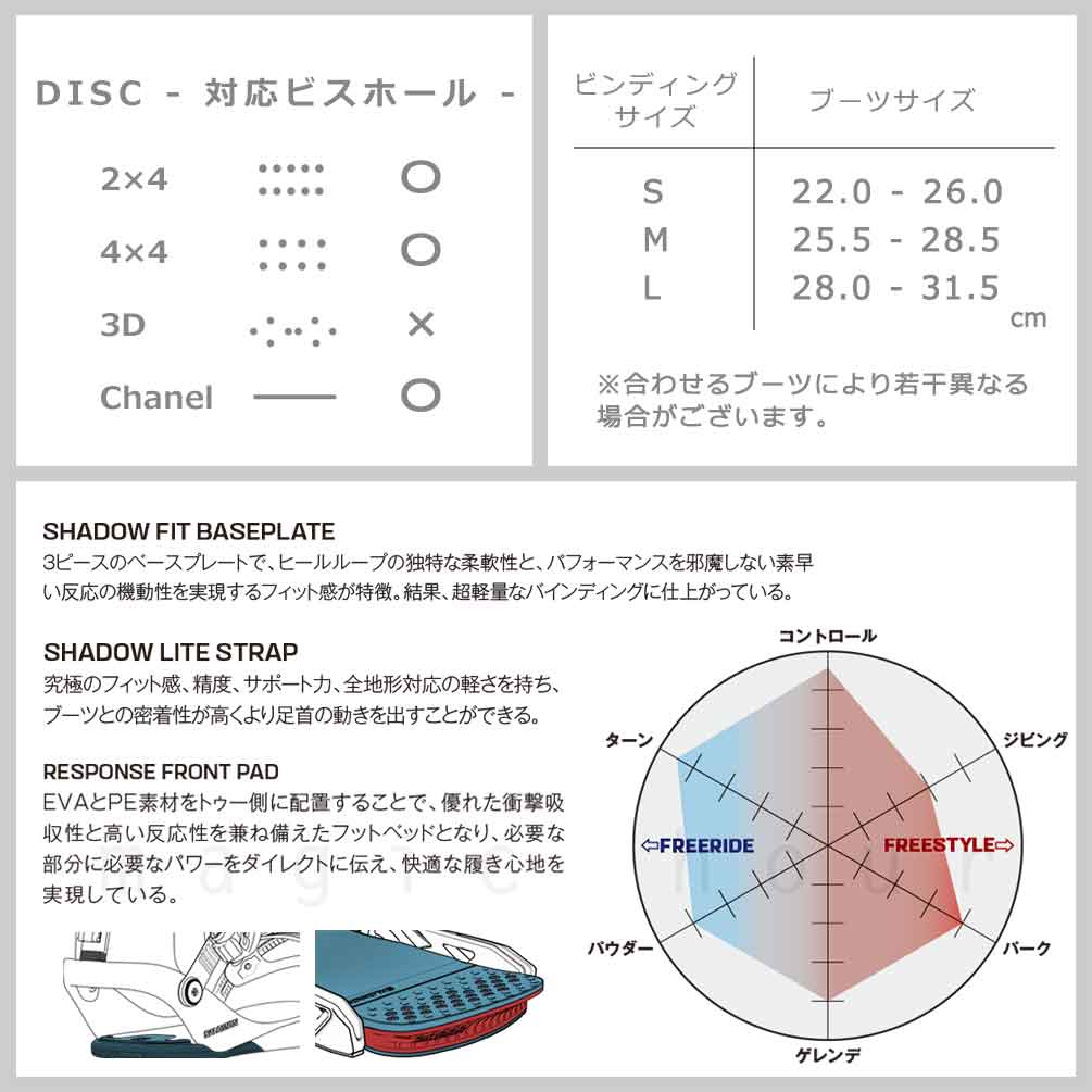 スノーボード ビンディング スノボー バインディング メンズ SALOMON サロモン HIGHLANDER ボード 24-25 SHADOW FIT 軽量 固め 板と同時購入で取付無料 TR-SLMBIN-25HILAND-BLACK-L SALOMON(サロモン) 2