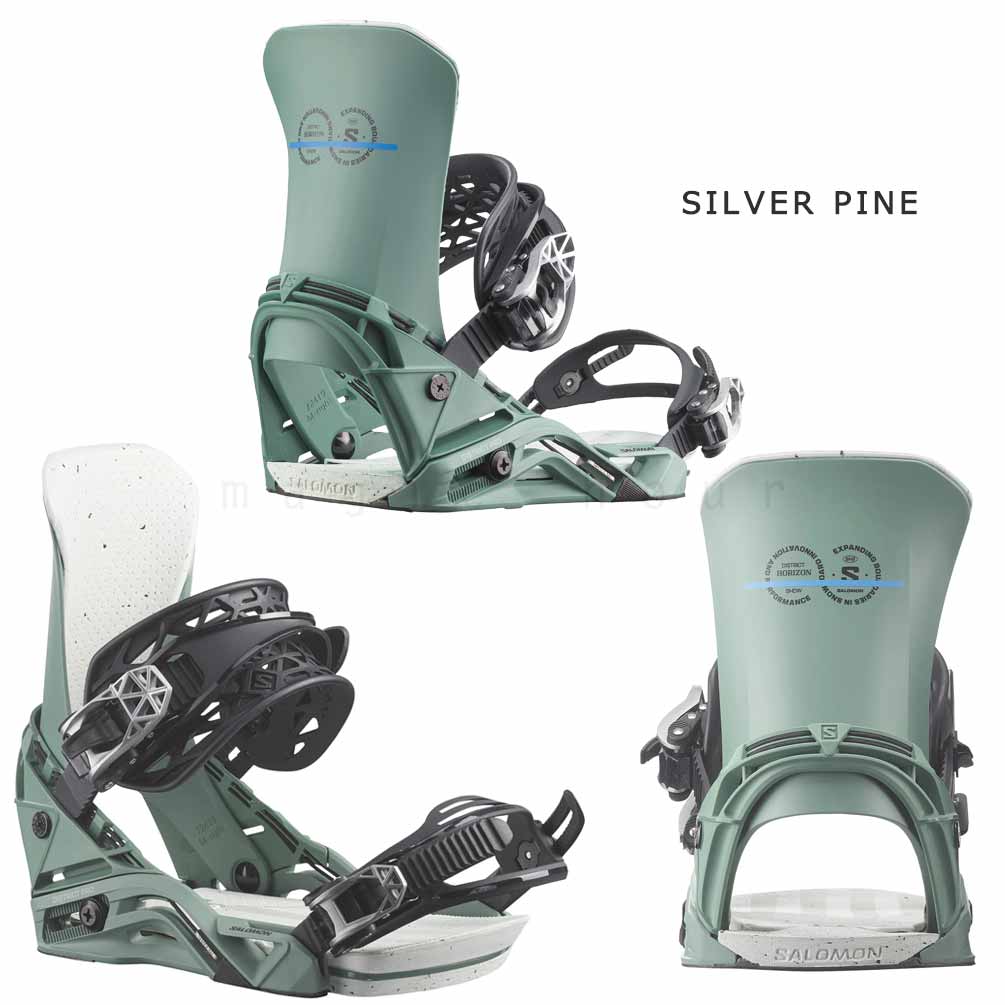 スノーボード ビンディング スノボー バインディング メンズ SALOMON サロモン DISTRICT PRO HORIZON ボード 25-26 2026 グラトリ 軽量 板と同時購入で取付無料 TR-SLMBIN-26DSTPHZ-SILPINE-L SALOMON(サロモン) 4