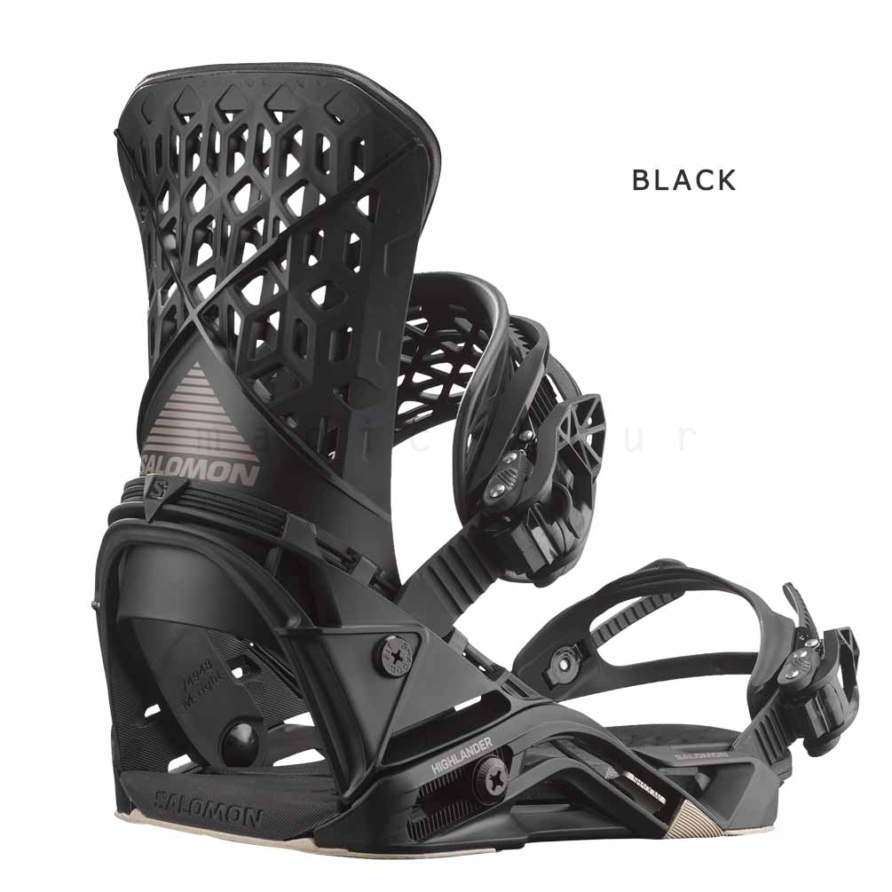 スノーボード ビンディング スノボー バインディング メンズ SALOMON サロモン HIGHLANDER ボード 25-26 SHADOW FIT 軽量 固め 板と同時購入で取付無料 TR-SLMBIN-26HILAND-BLACK-L SALOMON(サロモン) 4