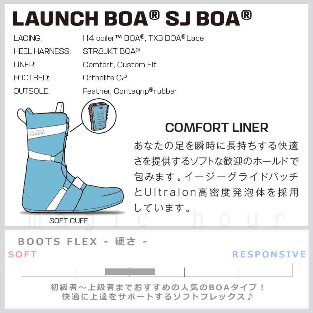 スノーボード ブーツ boa メンズ SALOMON サロモン LAUNCH BOA SJ ブランド ダイアル式 24-25 ソフトフレックス 25cm - 29.0cm お洒落 男性 黒 カーキ 白 TR-SLMBOT-25LNCSJB-BLACK-25 SALOMON(サロモン) 1