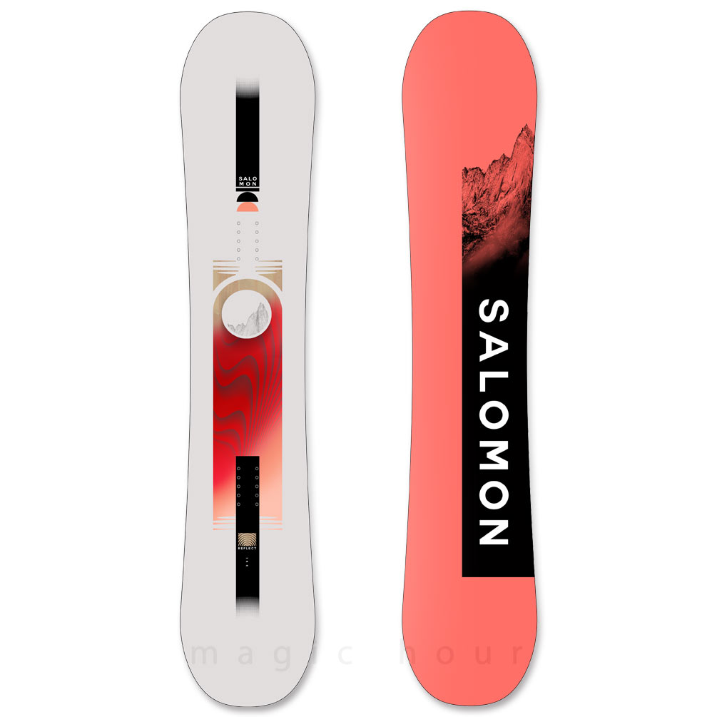 スノーボード 板 レディース 2点 セット スノボ ビンディング サロモン SALOMON REFLECT 2026 ブランド グラトリ ハイブリッド キャンバー ボード お洒落 白 TR-SLMSB-26RFW-ST2-135 SALOMON(サロモン) 1