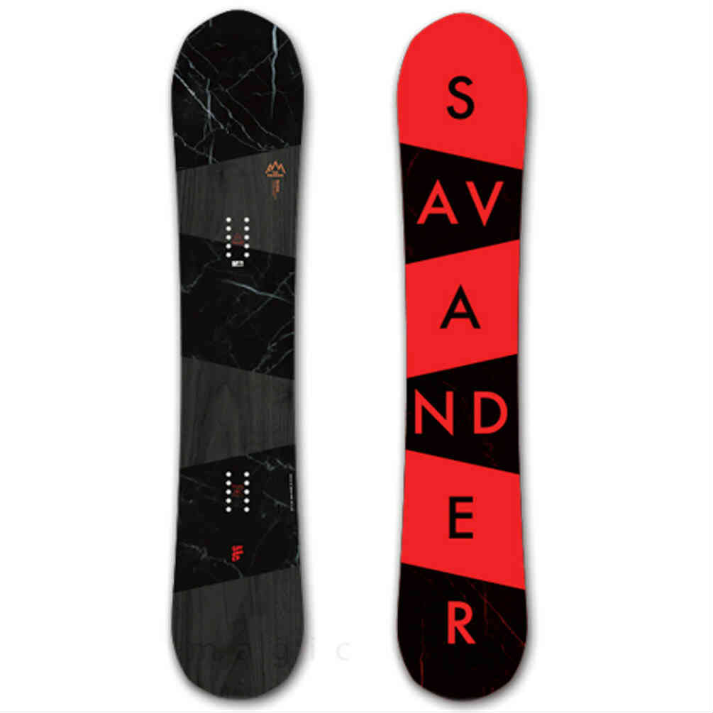 スノーボード 板 メンズ 単品 SAVANDER サバンダー FM 2nd FACE 2021モデル スノボー 初心者 キャンバー ボード お洒落  ブランド ブラック 赤